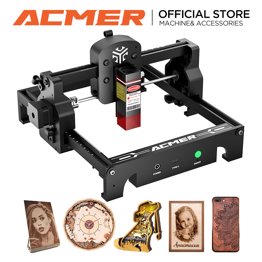 Industrial Acrylic Laser Cutter - ACMER S1 Laser Engraving 6W/3.5W/2.5W Mini