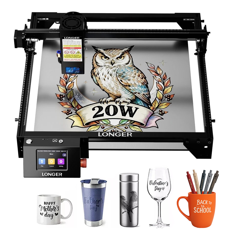 Industrial Acrylic Laser Cutter - LONGER Laser Cutter & Engraver 20W