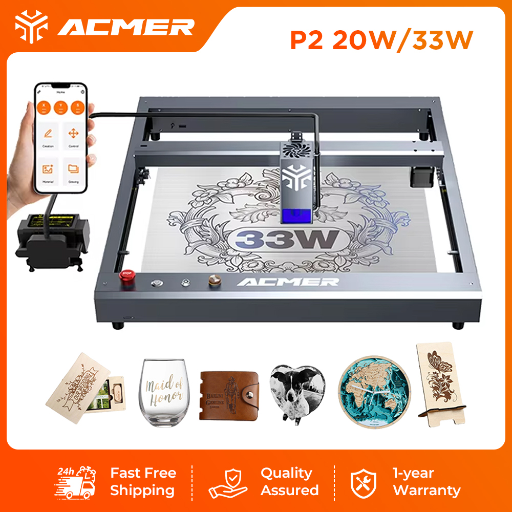 Industrial Laser Engraver - ACMER P2 33W Laser Engraver and