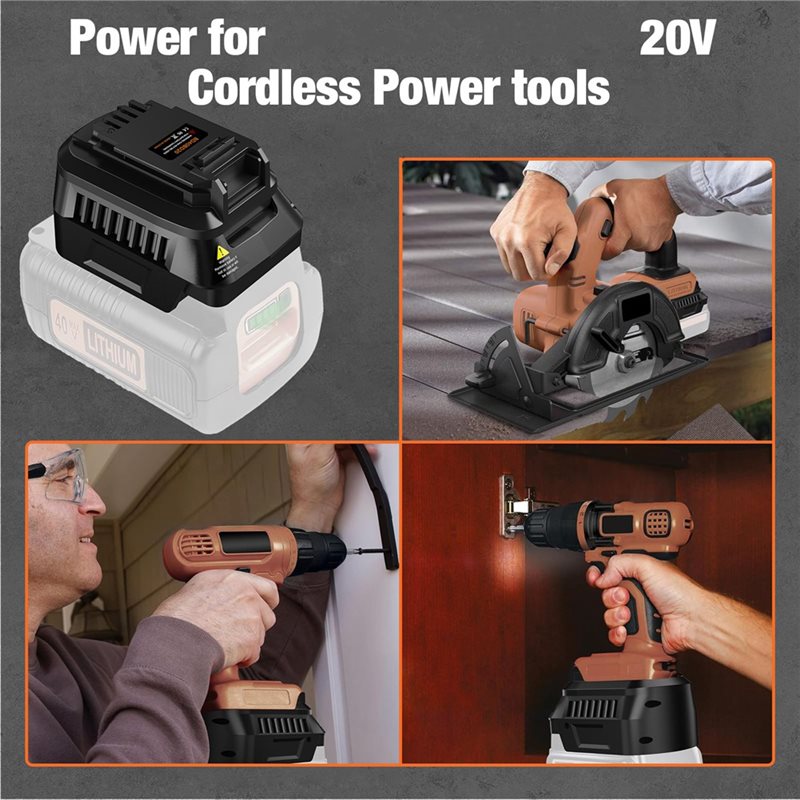 【RECOMENDAR】Battery Adapter Fo - Black+Decker Tool Cordless recension och pris