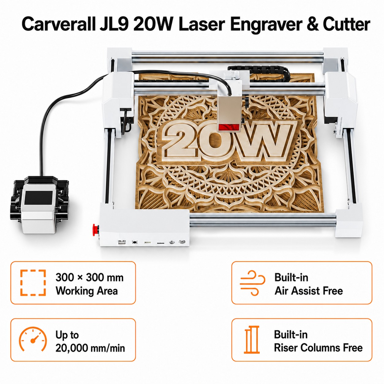 Carverall JL9 20W Laser Engrav - Industrial Acrylic Laser Cutter recension och pris