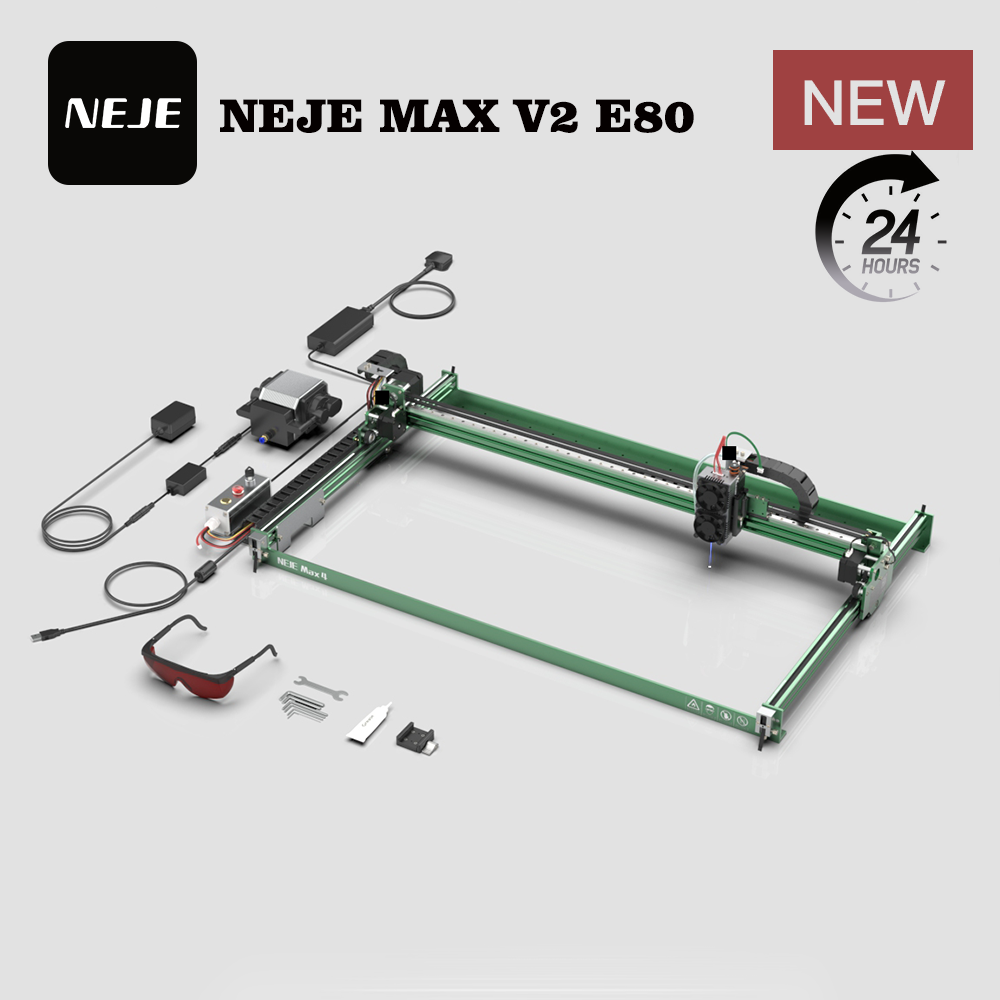 NEJE MAX V2 E80 80W 455nm Lase - Industrial Laser Engraver recension och pris