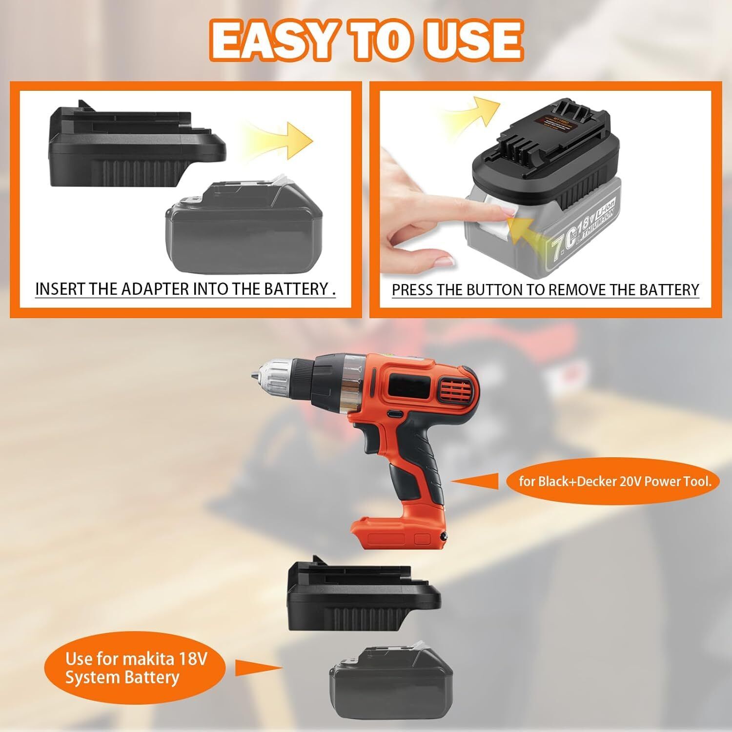 Converter for Makita to for Bl - Black+Decker Tool Cordless recension och pris